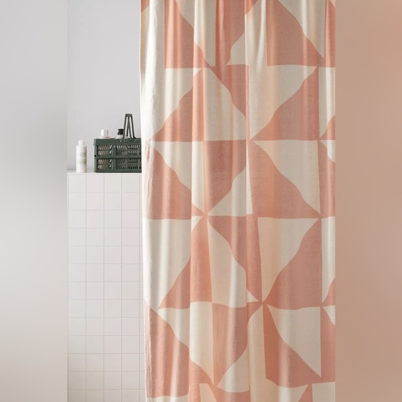 Urban Outfitters Bath Pinwheel Shower Curtainsoft Peach Poshmark